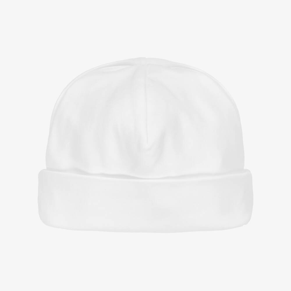 Kissy Kissy-Baby Boys White Hand-Smocked Pima Cotton Hat | Childrensalon Outlet
