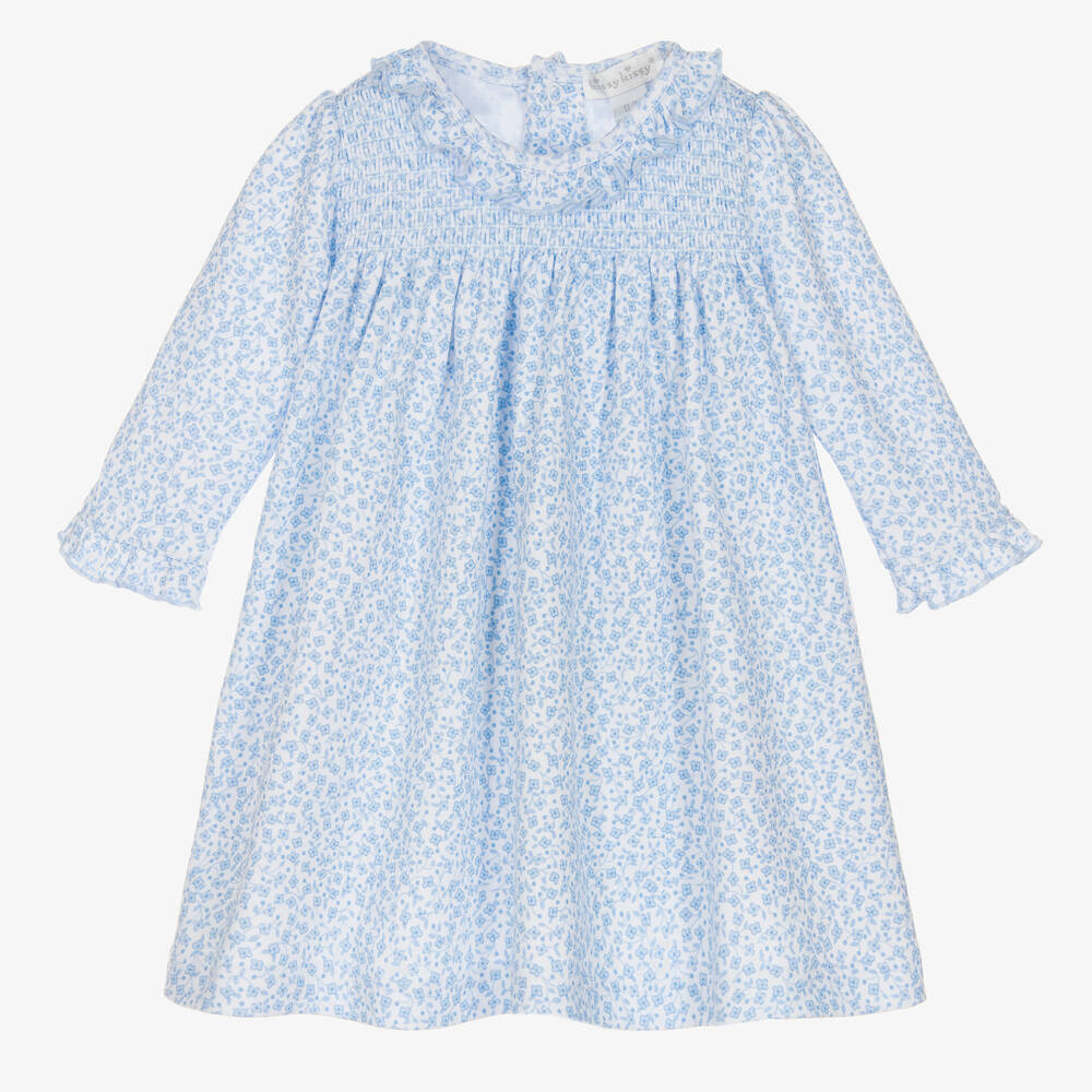 Kissy Kissy - Baby Girls Blue Petite Blooms Dress | Childrensalon