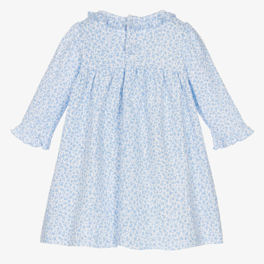 Kissy Kissy-Baby Girls Blue Petite Blooms Dress | Childrensalon Outlet