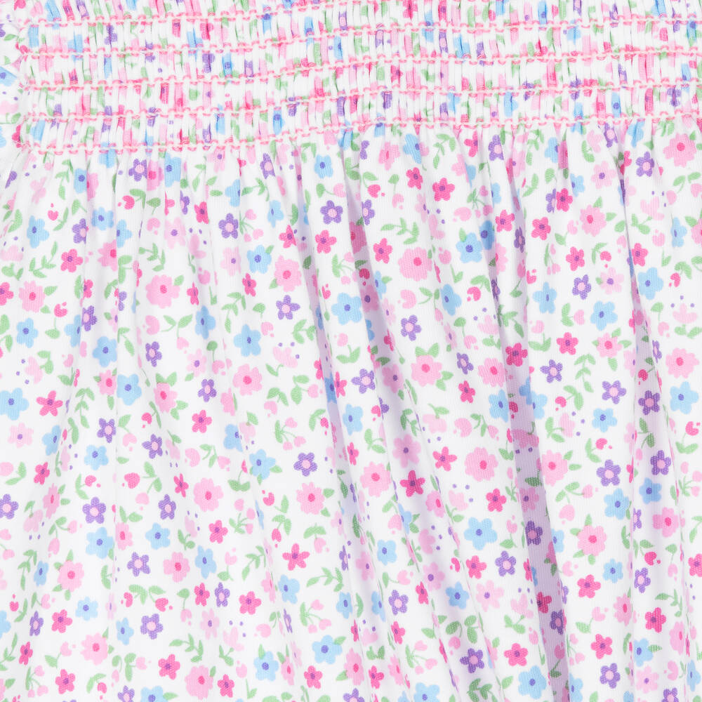 Kissy Kissy-فستان بطبعة فلامينجو قطن بيما لون أبيض | Childrensalon Outlet