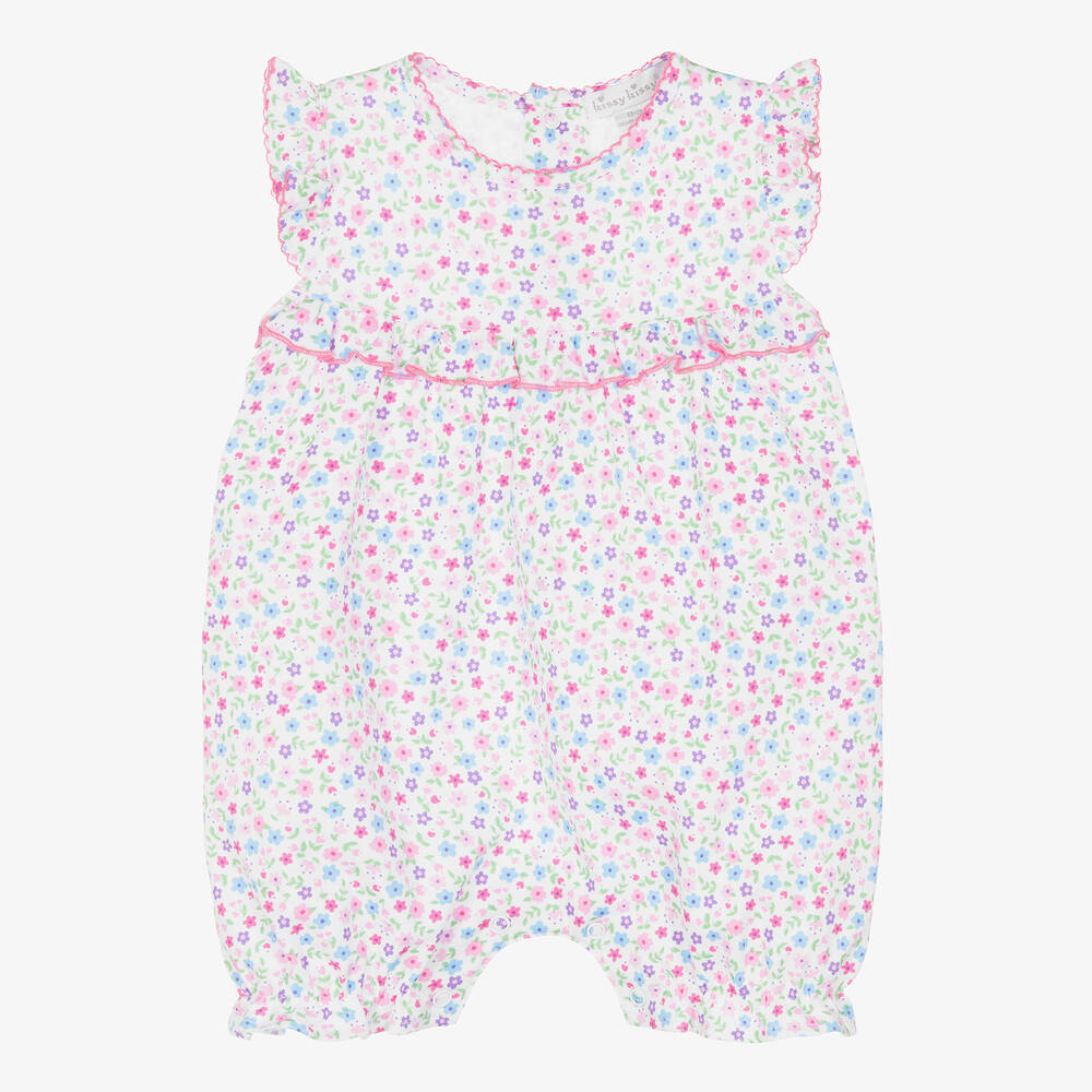 Kissy Kissy-Baby Girls Cotton Flamingo Flower Fiesta Shortie | Childrensalon Outlet