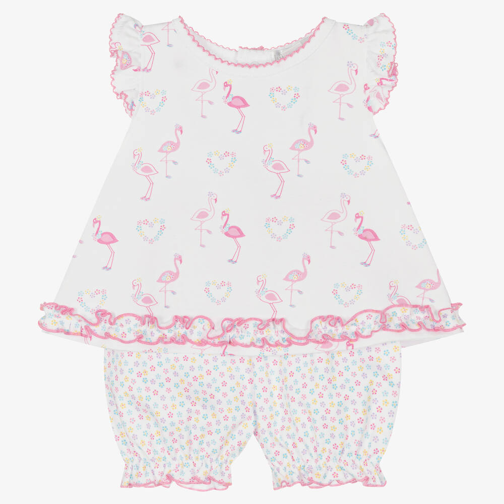 Kissy Kissy - Baby Girls Flowers N Flamingos Shorts Set | Childrensalon