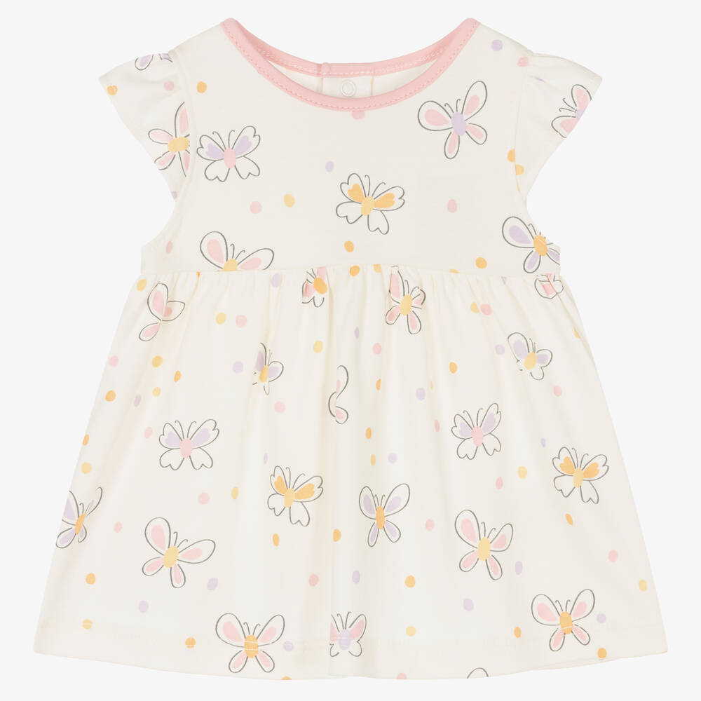 Kissy Kissy - Robe ivoire à papillons bébé | Childrensalon