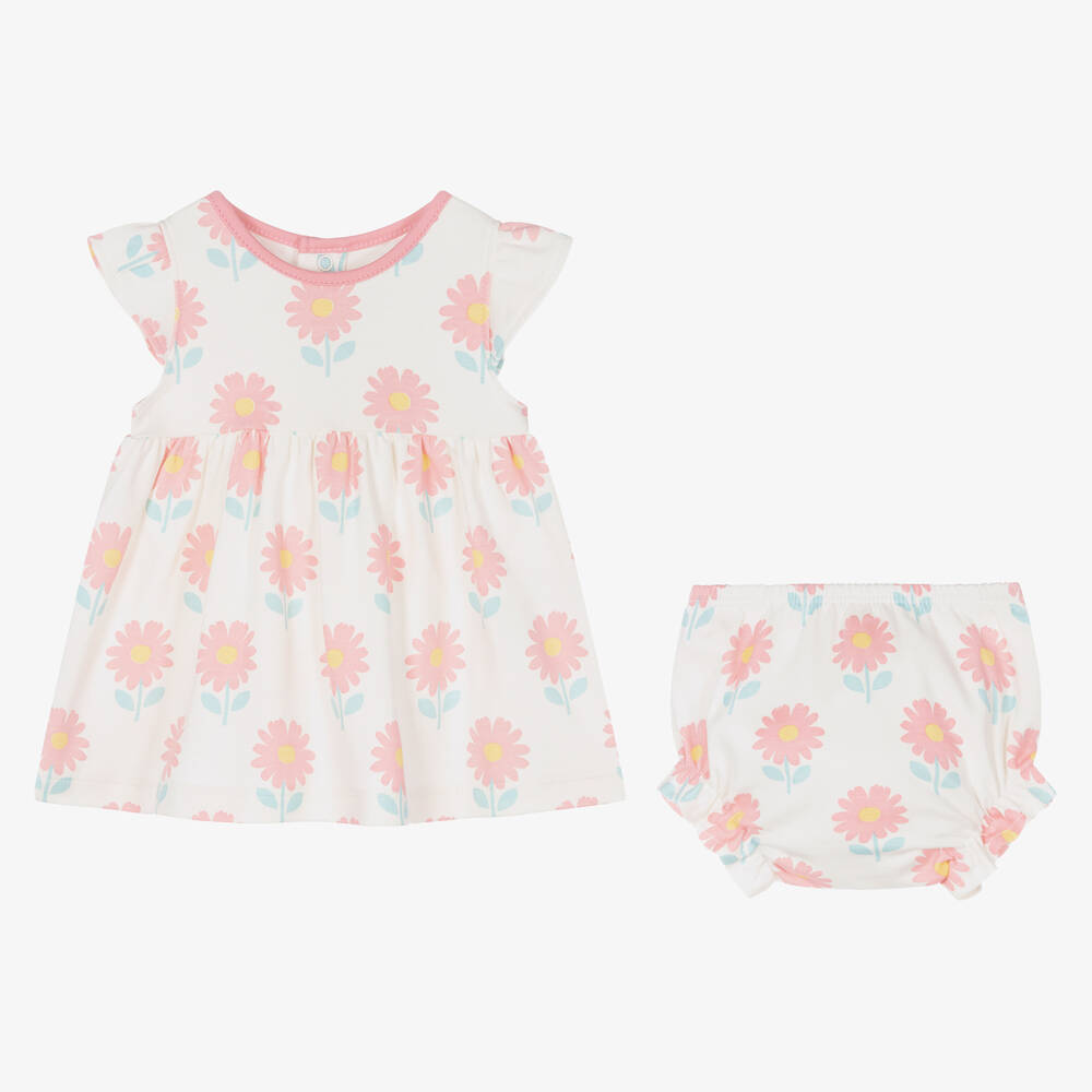 Kissy Kissy-Baby Girls Ivory Cotton Daisy Chain Dress | Childrensalon Outlet
