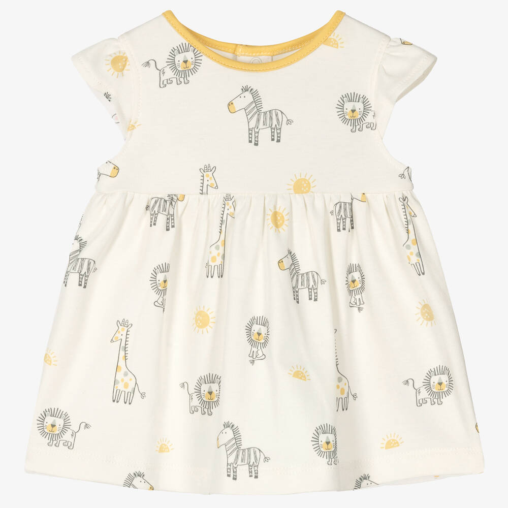 Kissy Kissy-Кремовое платье и трусики с дикими животными | Childrensalon Outlet