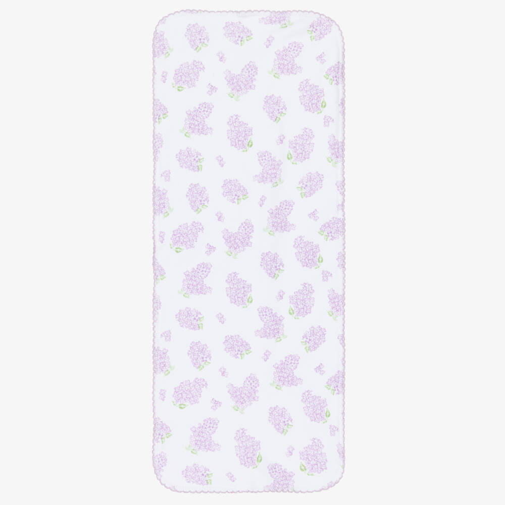 Kissy Kissy-Baby Girls Lilac Floral Pima Burp Cloth | Childrensalon Outlet