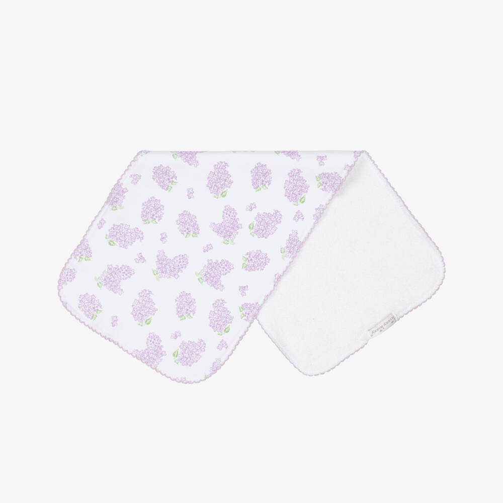 Kissy Kissy-Baby Girls Lilac Floral Pima Burp Cloth | Childrensalon Outlet
