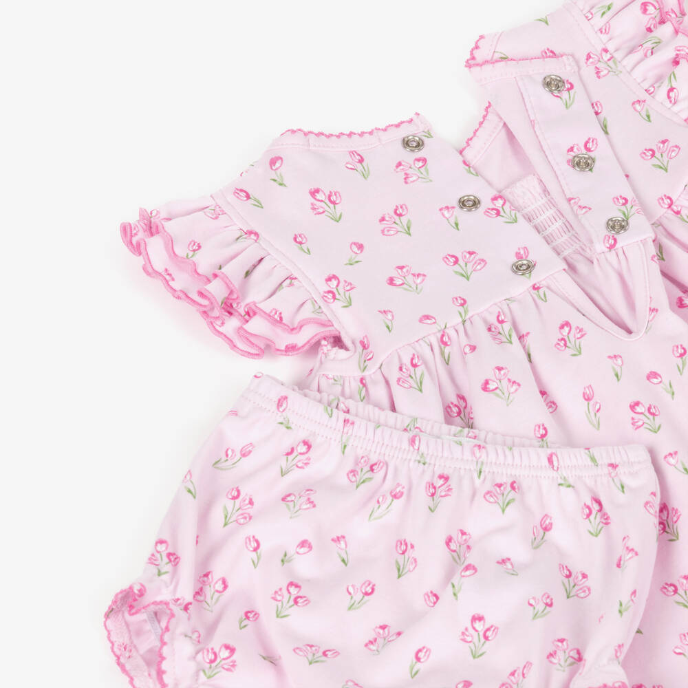 Kissy Kissy-Baby Girls Pale Pink Tulip Pima Cotton Dress | Childrensalon Outlet