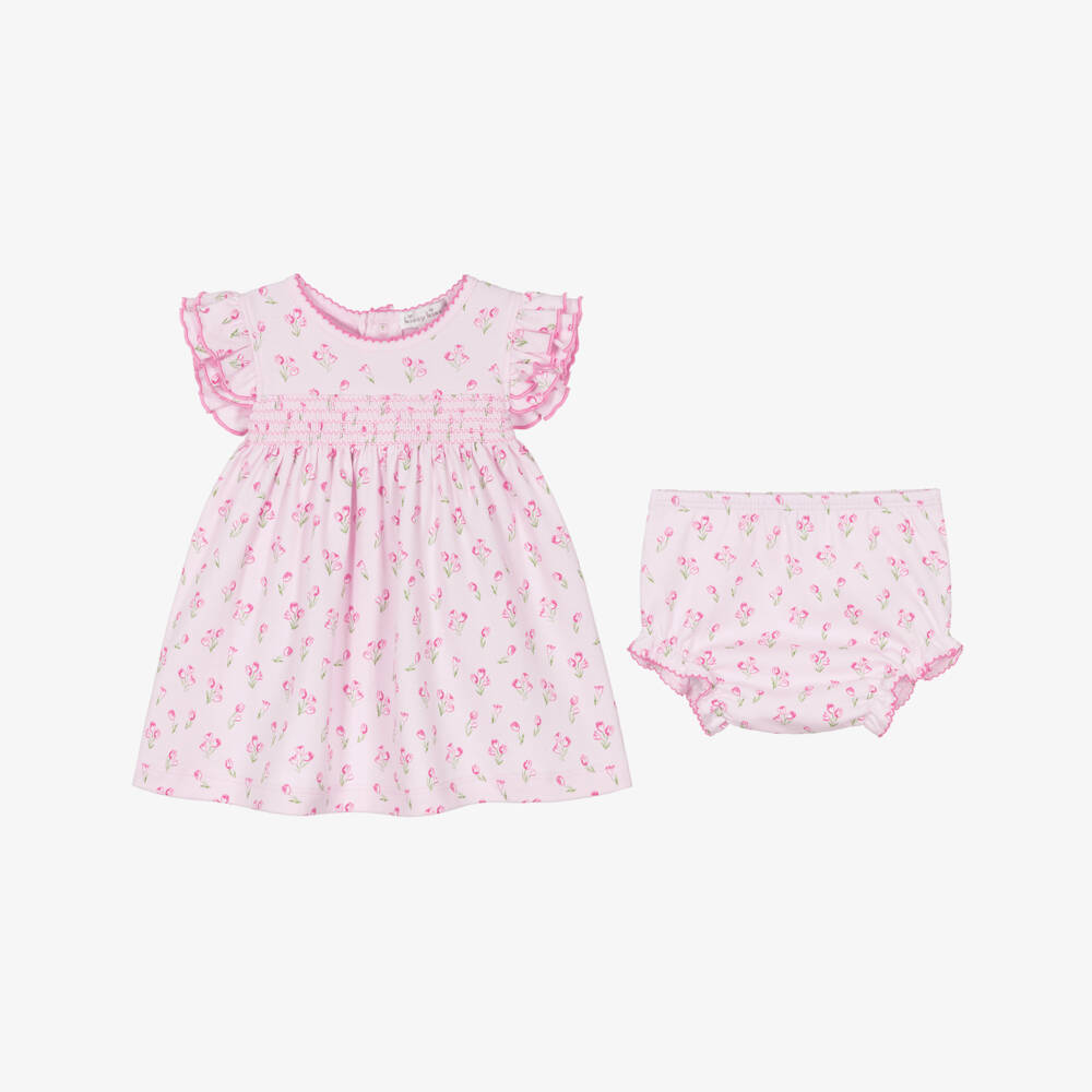 Kissy Kissy-Baby Girls Pale Pink Tulip Pima Cotton Dress | Childrensalon Outlet