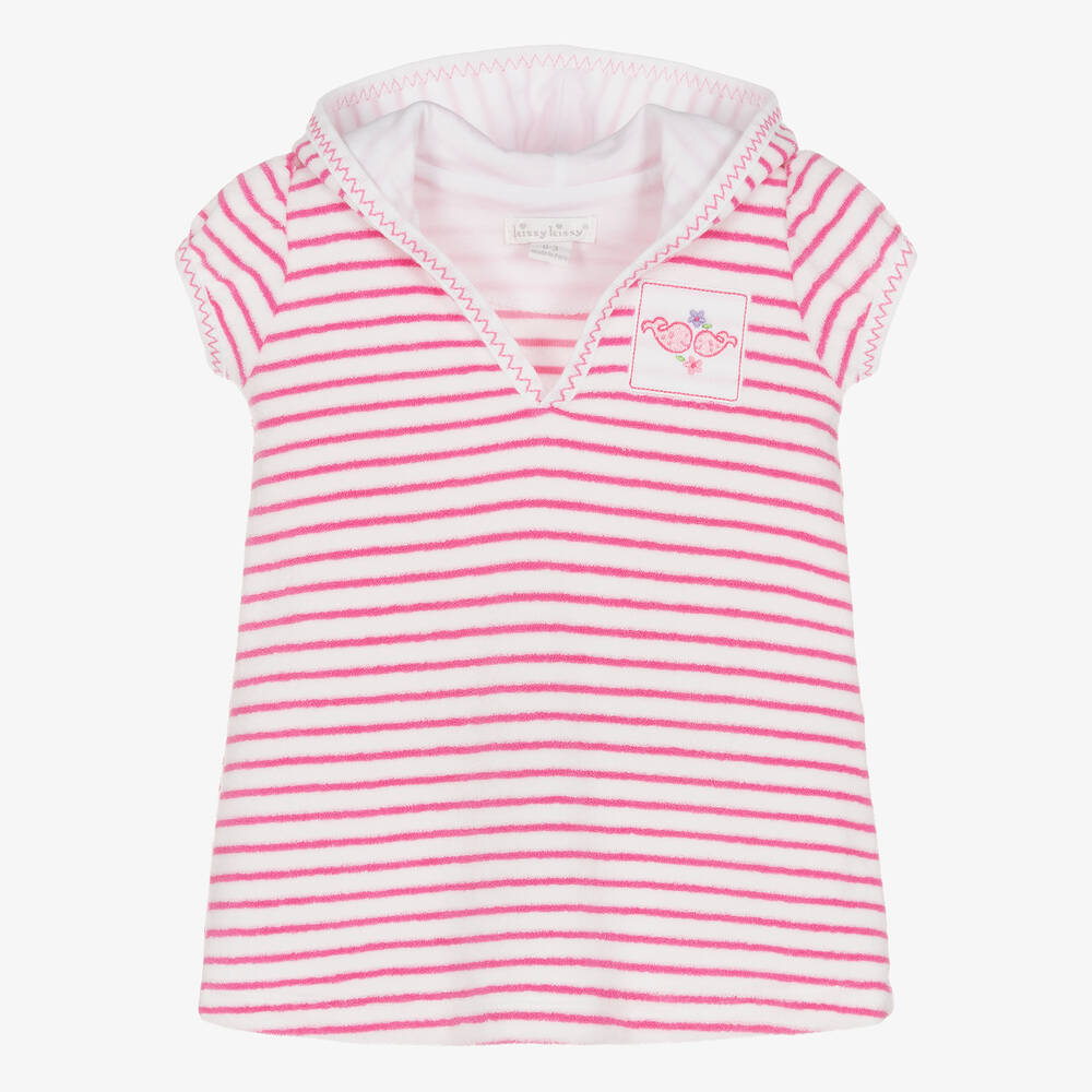 Kissy Kissy-Baby Girls Pink Aloha Whales Beach Dress  | Childrensalon Outlet