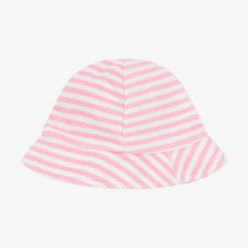 Kissy Kissy-Baby Girls Pink Cabana Terry Stripes Hat | Childrensalon Outlet
