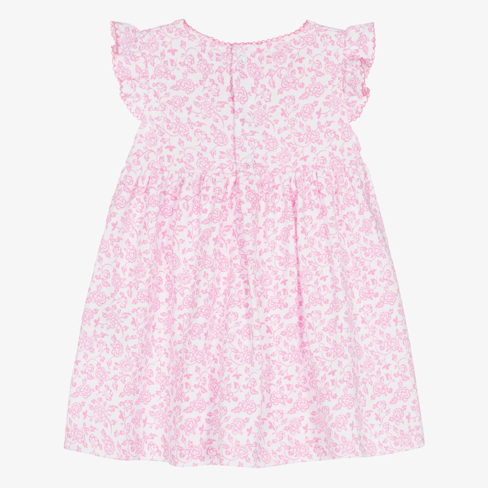 Kissy Kissy-Baby Girls Pink Cotton Blooming Vines Dress | Childrensalon Outlet