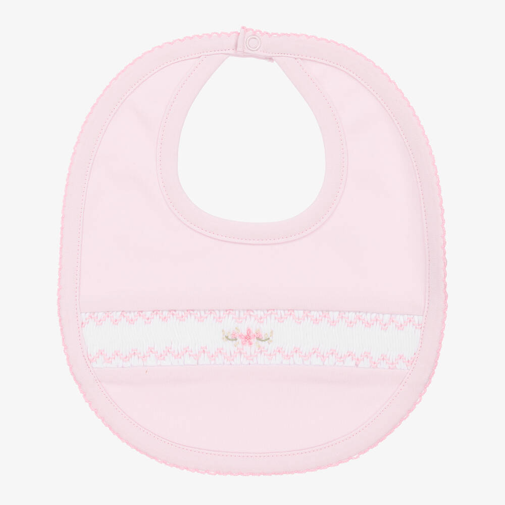Kissy Kissy-Baby Girls Pink Cotton Floral Bib | Childrensalon Outlet