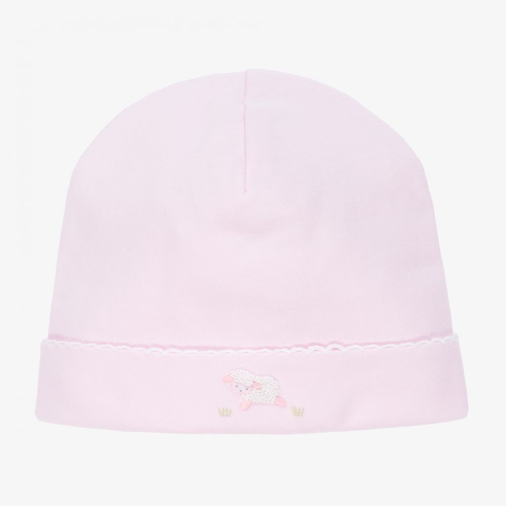 Kissy Kissy - Розовая хлопковая шапочка с ягненком для малышек | Childrensalon