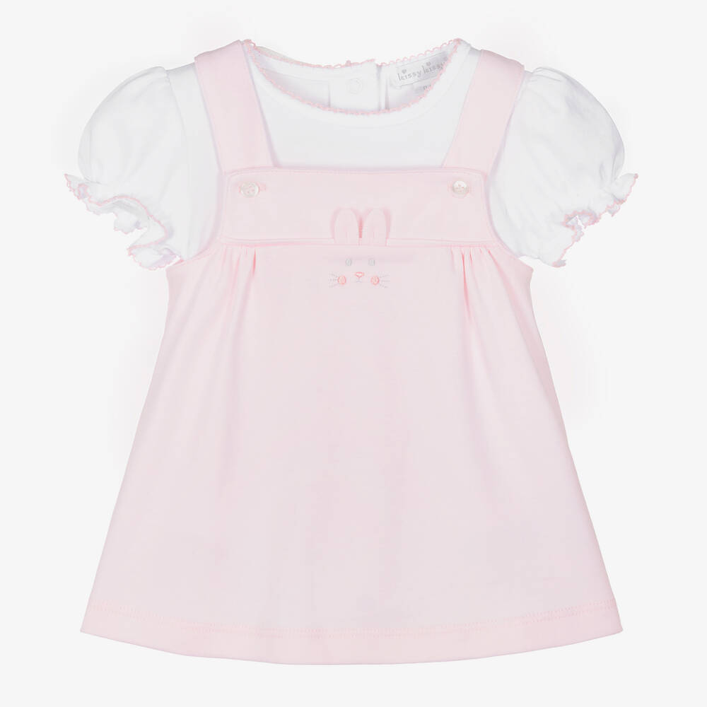 Kissy Kissy-Baby Girls Pink Cottontail Hollows Dress Set | Childrensalon Outlet