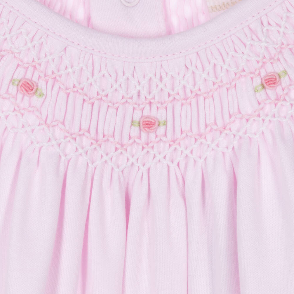 Kissy Kissy-Baby Girls Pink Pima Cotton Fall Bishop Shortie | Childrensalon Outlet