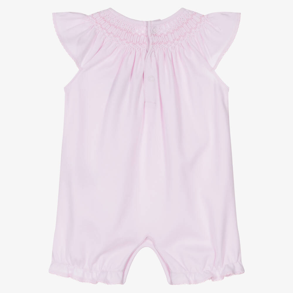 Kissy Kissy-Baby Girls Pink Pima Cotton Fall Bishop Shortie | Childrensalon Outlet