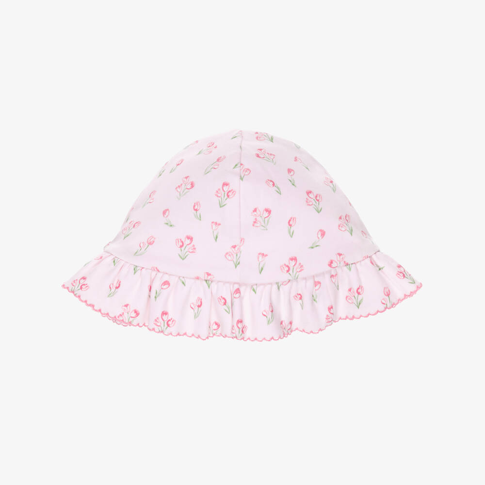 Kissy Kissy-Baby Girls Pink Pima Cotton Tulip Sun Hat | Childrensalon Outlet