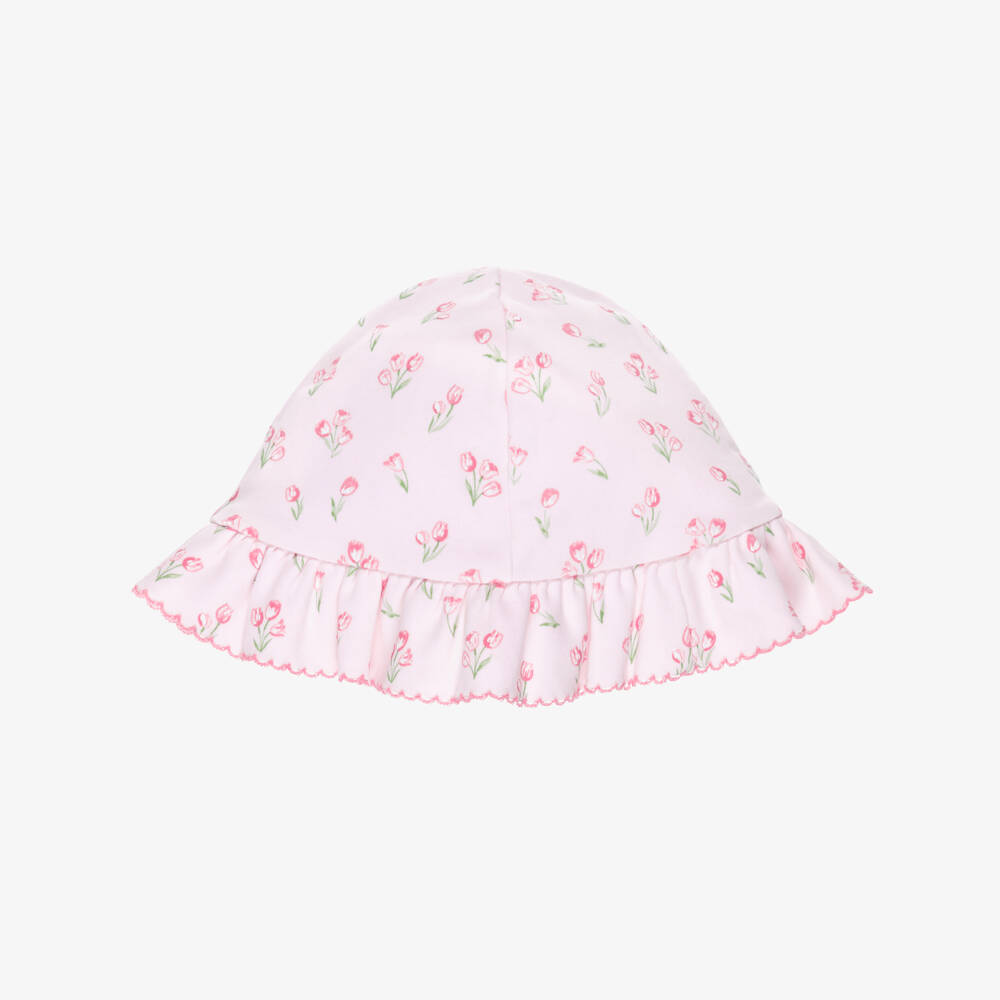 Kissy Kissy-Baby Girls Pink Pima Cotton Tulip Sun Hat | Childrensalon Outlet