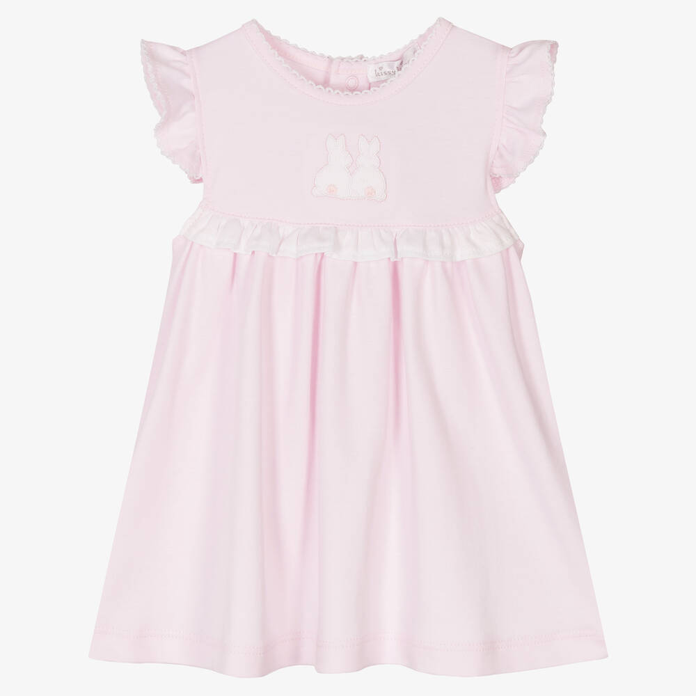 Kissy Kissy - Розовое платье из пике с кроликами | Childrensalon