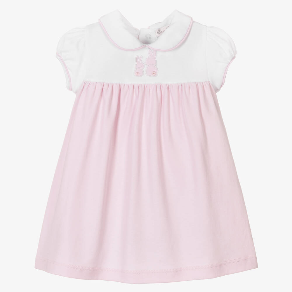 Kissy Kissy-Baby Girls Pink Pique Cuddle Bunnies Dress | Childrensalon Outlet