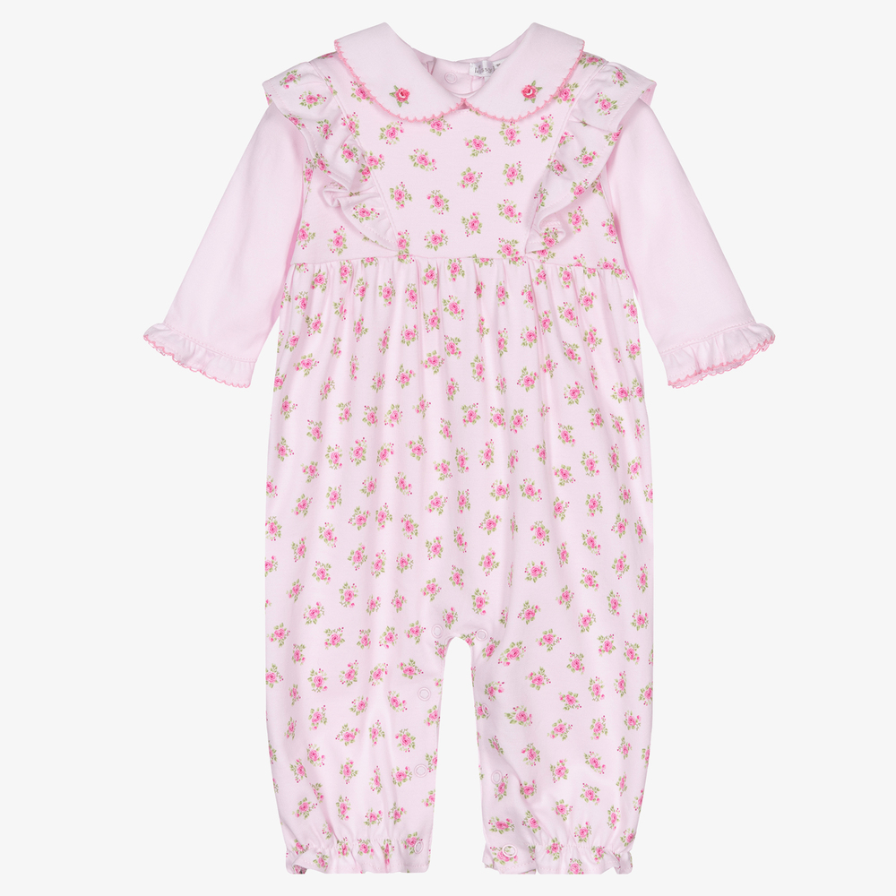 Kissy Kissy - Rosa Rosen-Latzhosen-Set (Baby M) | Childrensalon