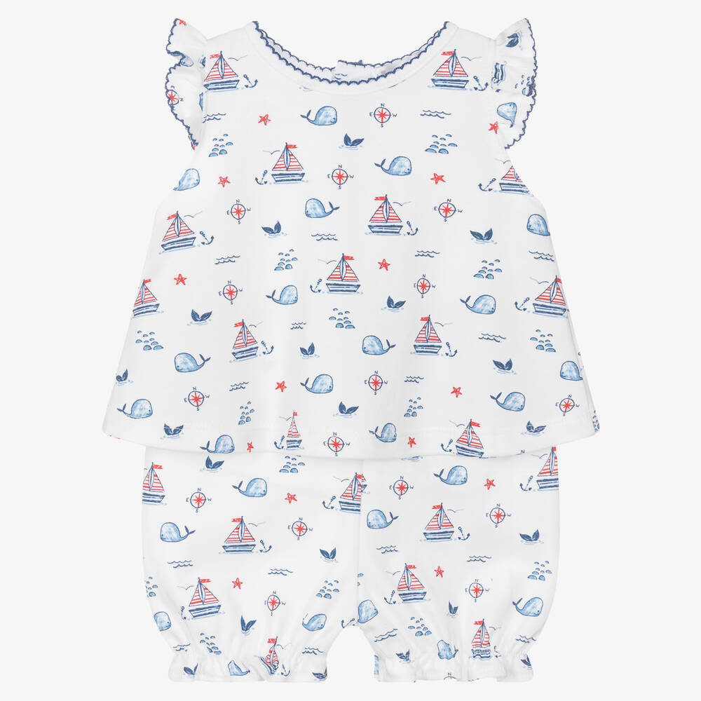 Kissy Kissy - Ensemble short coton Sail N Whale | Childrensalon