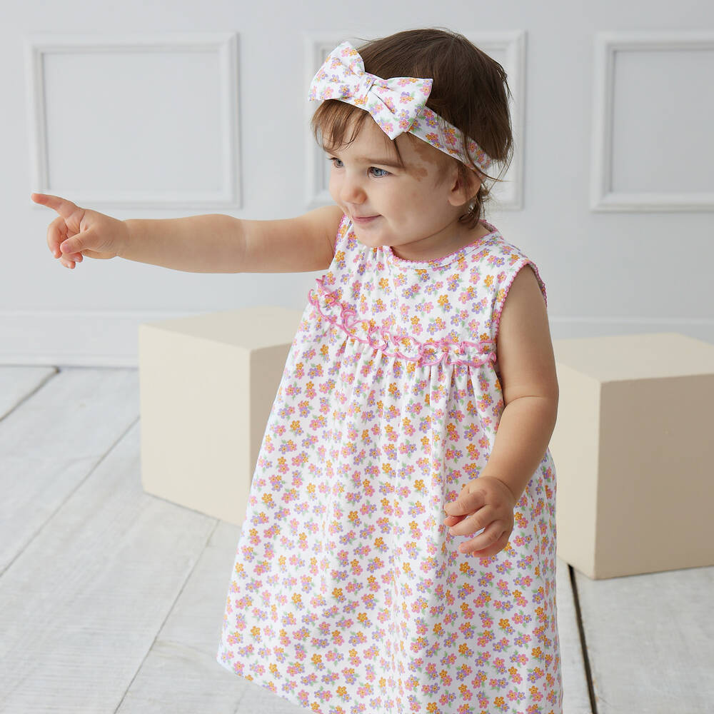 Kissy Kissy-Baby Girls White Cotton Aloha Whales Dress | Childrensalon Outlet
