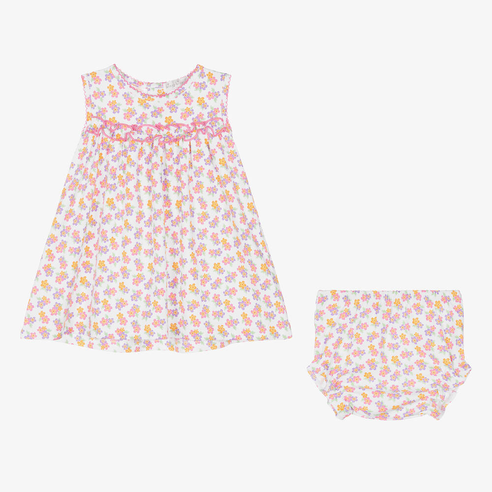 Kissy Kissy-Baby Girls White Cotton Aloha Whales Dress | Childrensalon Outlet
