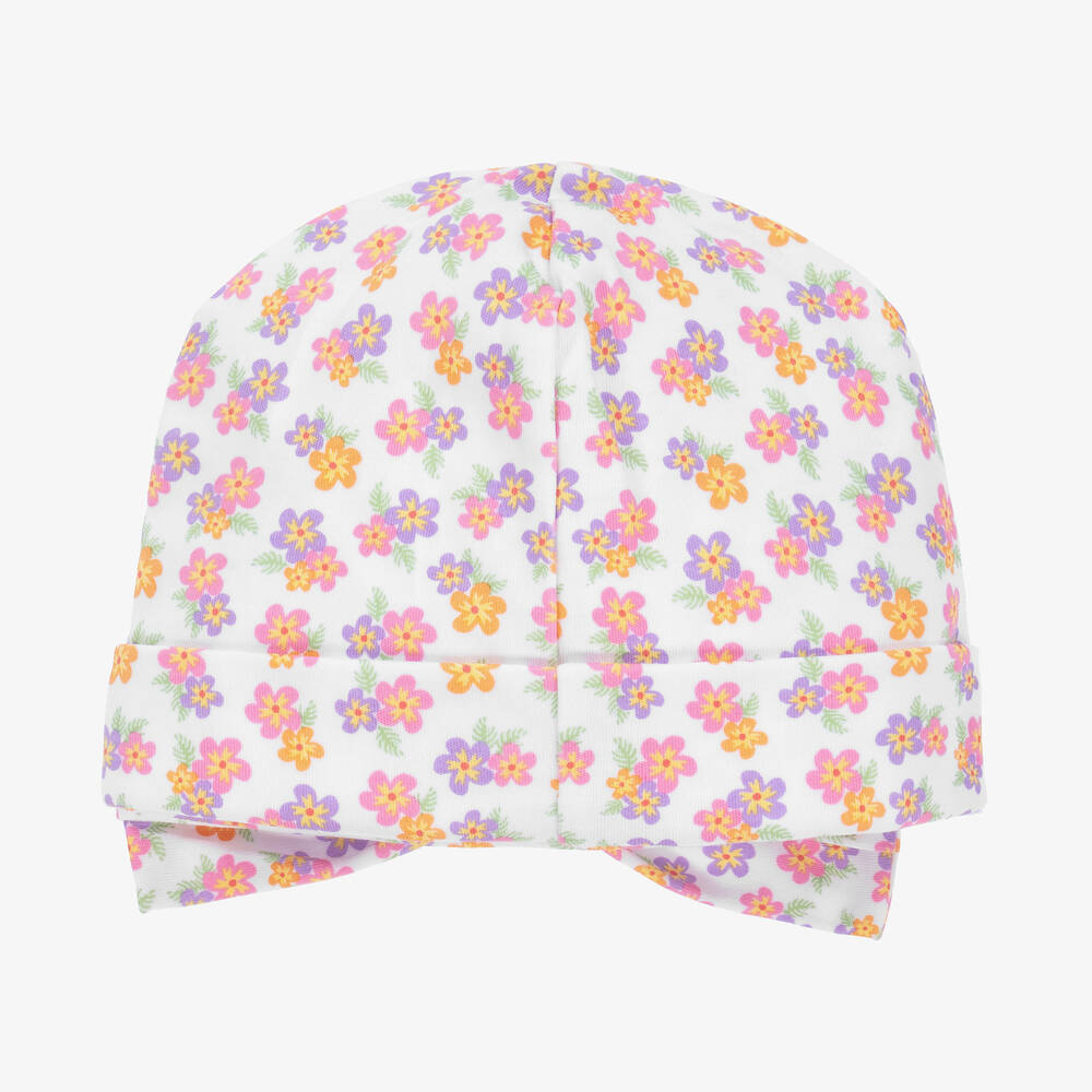 Kissy Kissy-Baby Girls White Cotton Aloha Whales Hat | Childrensalon Outlet