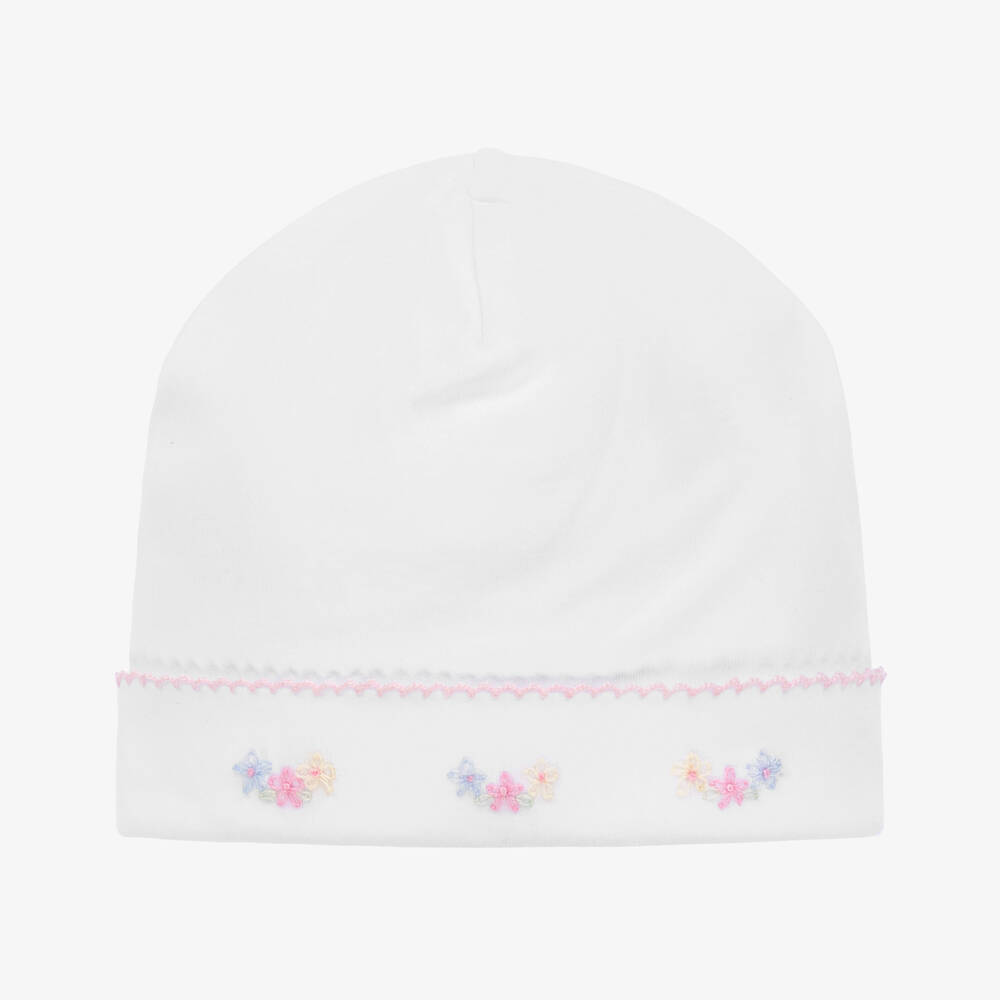 Kissy Kissy-Baby Girls White Cotton Butterfly Flutters Hat | Childrensalon Outlet