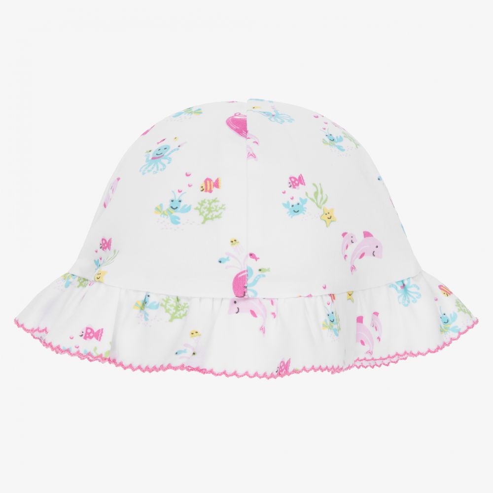 Kissy Kissy - Baby Girls White Ocean Sun Hat | Childrensalon