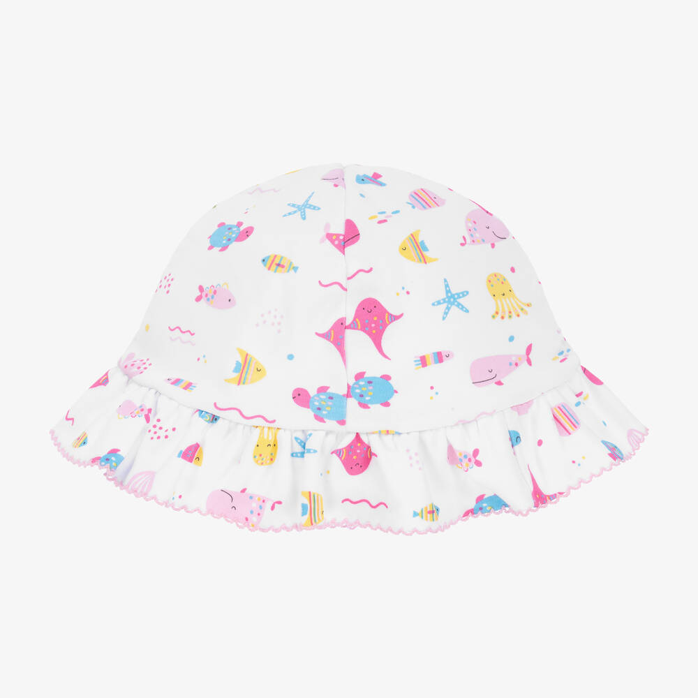 Kissy Kissy-Baby Girls White & Pink Sealife Fun Hat | Childrensalon Outlet