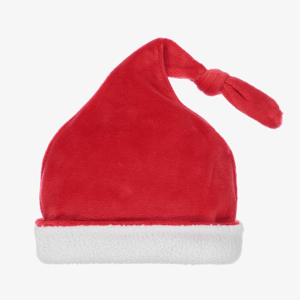 Kissy Kissy - قبعة قطن قطيفة لون أحمر للأطفال | Childrensalon