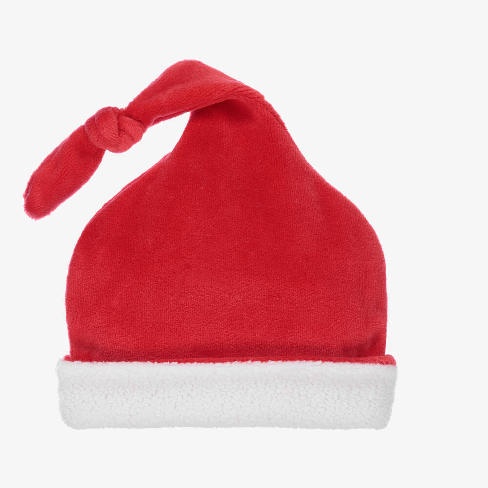 Kissy Kissy-Baby Red Velour Jingle Hat | Childrensalon Outlet