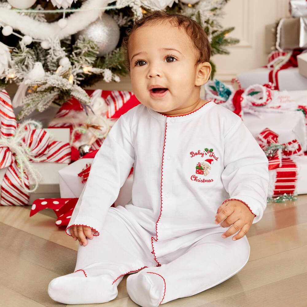 Kissy Kissy-Babys First Festive White Grow Set | Childrensalon Outlet