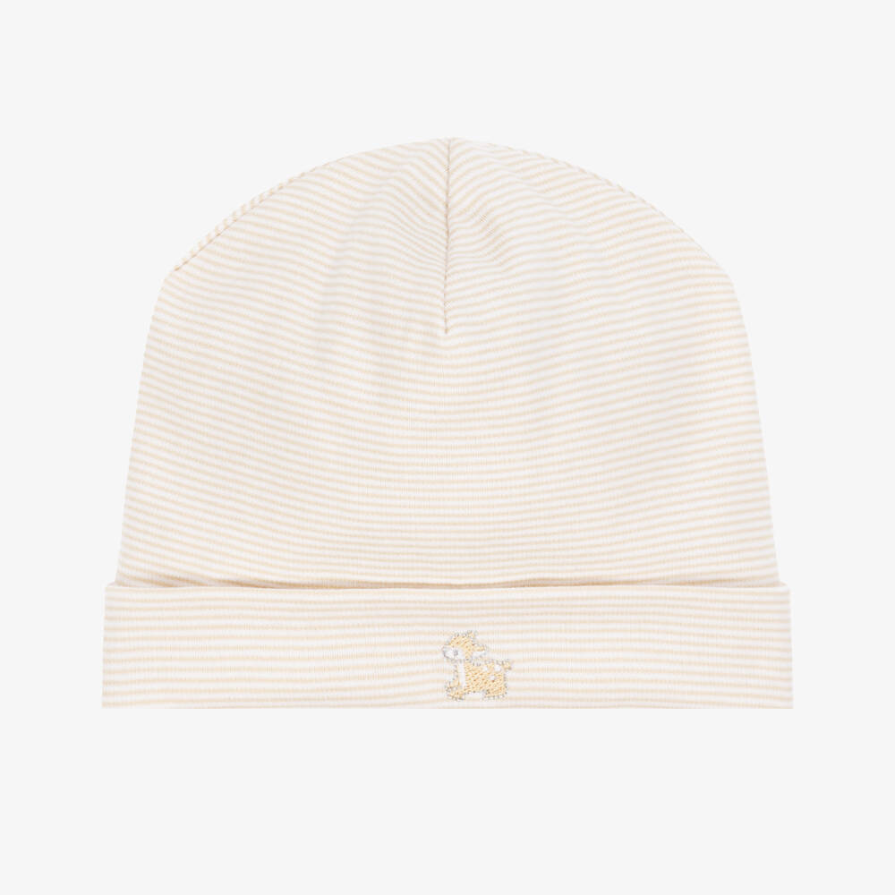 Kissy Kissy-Шапка из пима-хлопка в бежевую полоску | Childrensalon Outlet