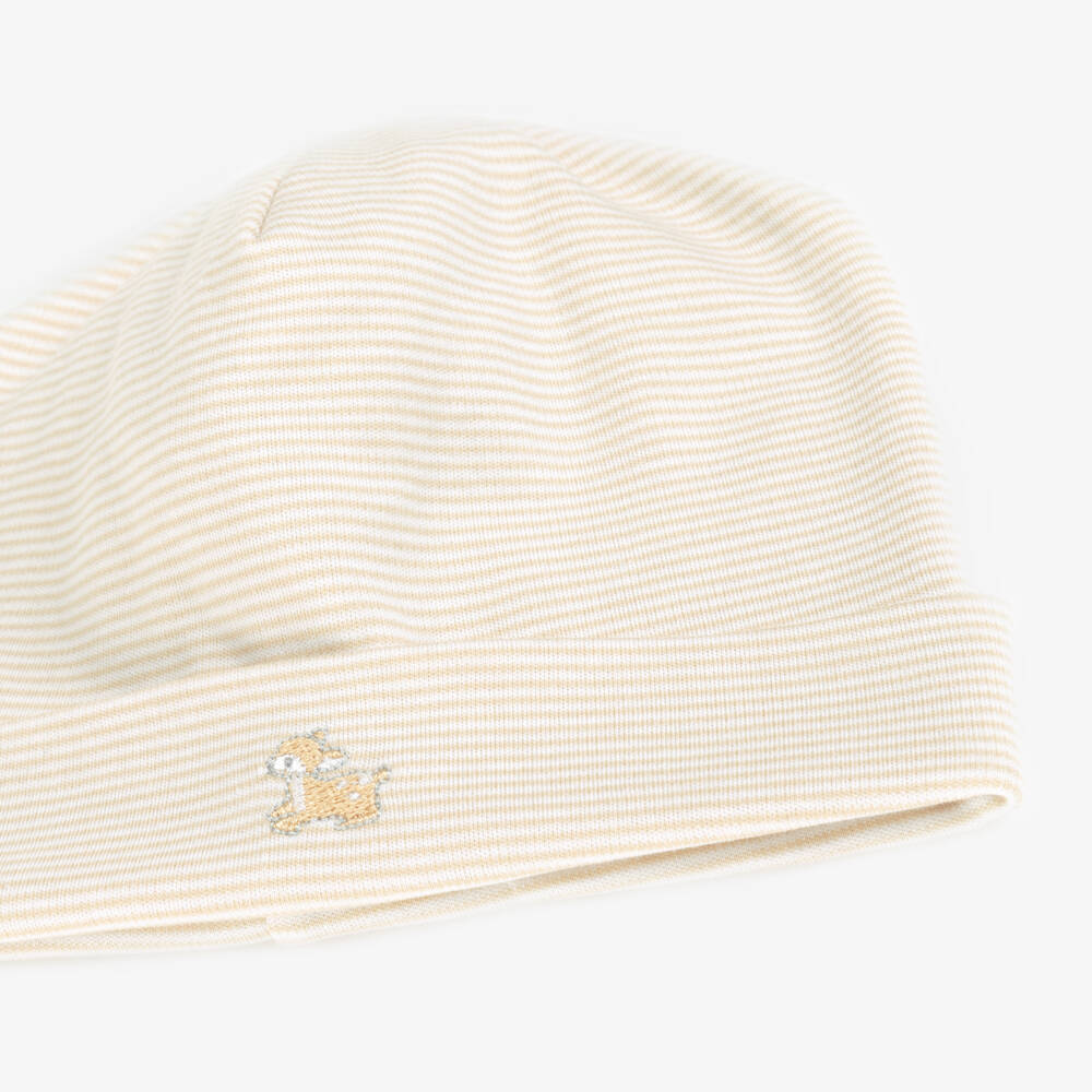 Kissy Kissy-Шапка из пима-хлопка в бежевую полоску | Childrensalon Outlet