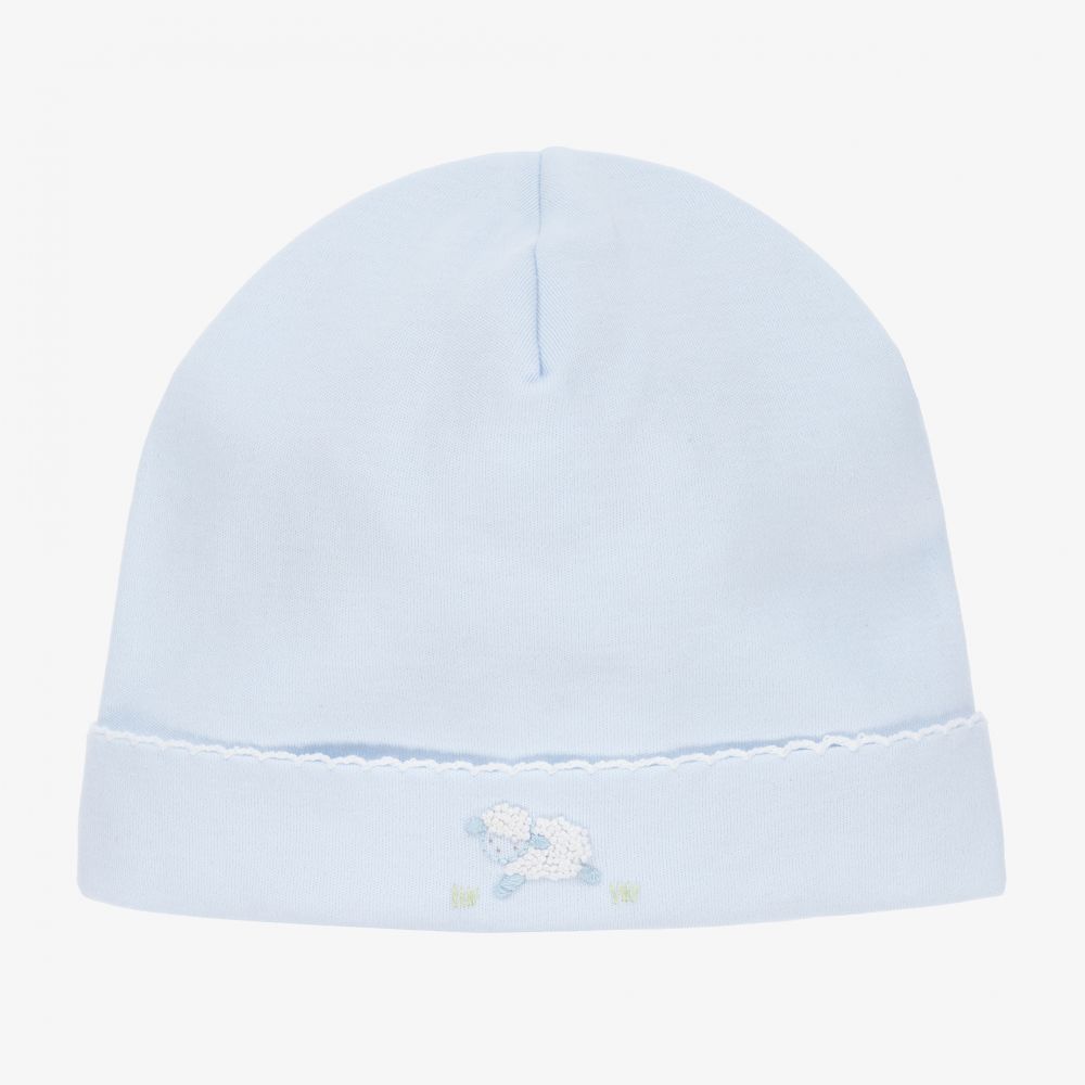 Kissy Kissy - Blue Cotton Lamby Baby Hat | Childrensalon
