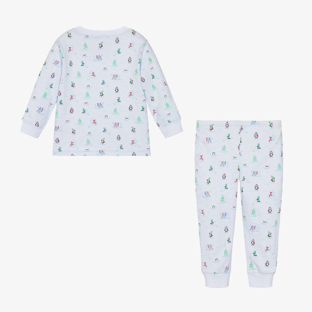Kissy Kissy-Blue Cotton Penguins & Polar Bears Pyjamas | Childrensalon Outlet