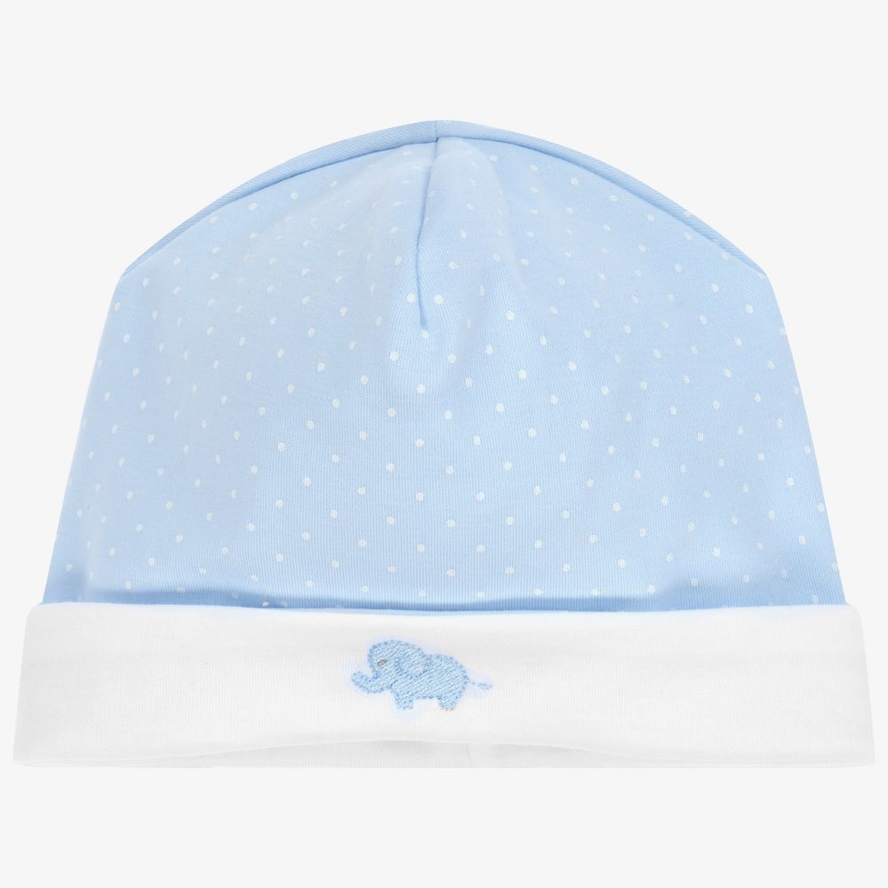 Kissy Kissy - Bonnet bleu Éléphant Pima | Childrensalon