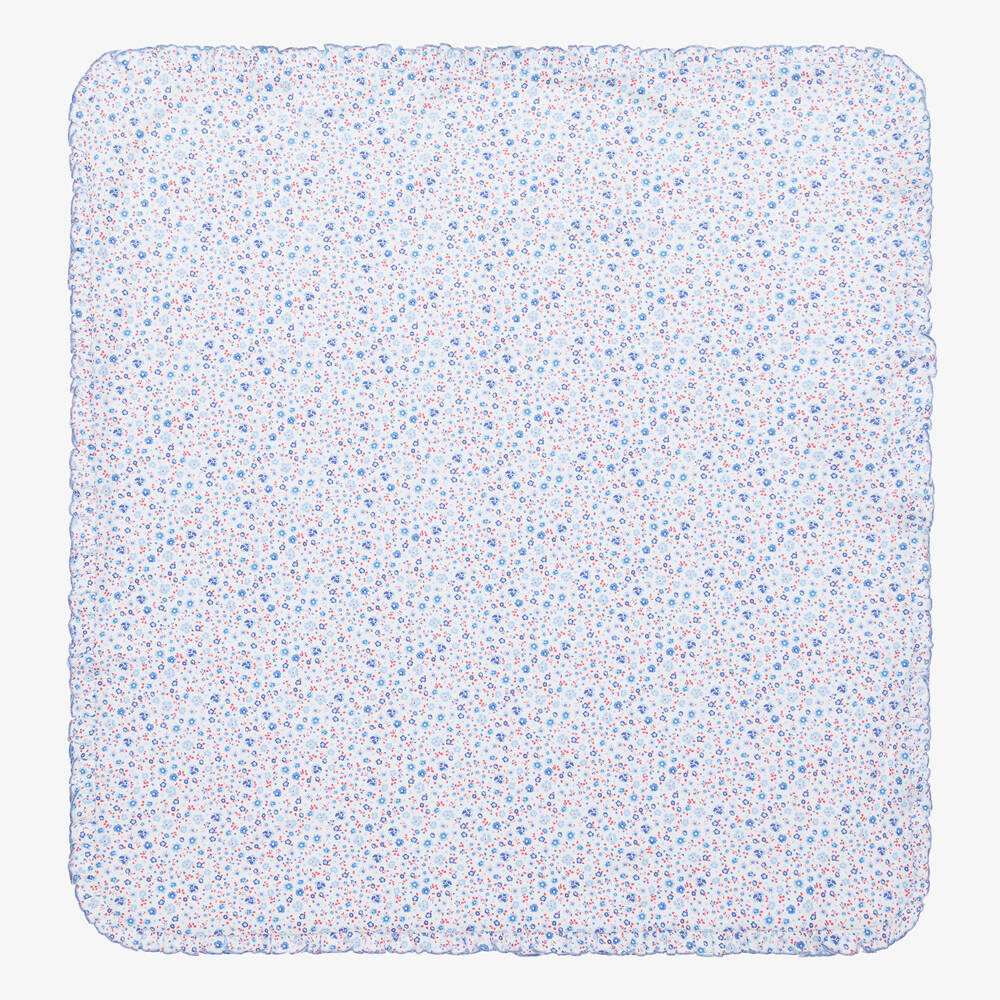 Kissy Kissy-Blue Floral Blanket (74cm) | Childrensalon Outlet