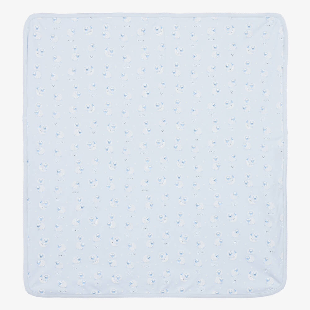 Kissy Kissy-Blue Night Night Lammies Blanket (72cm) | Childrensalon Outlet