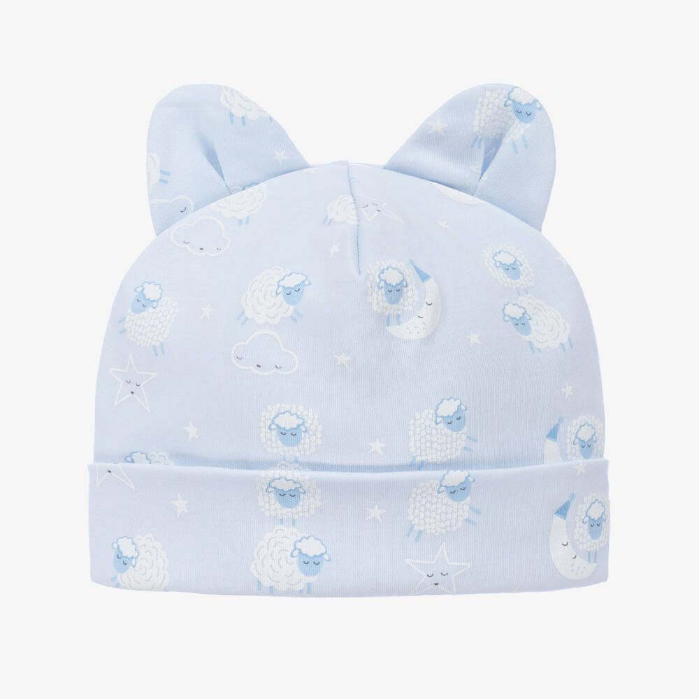 Kissy Kissy - قبعة قطن بيما لون أزرق للمواليد | Childrensalon