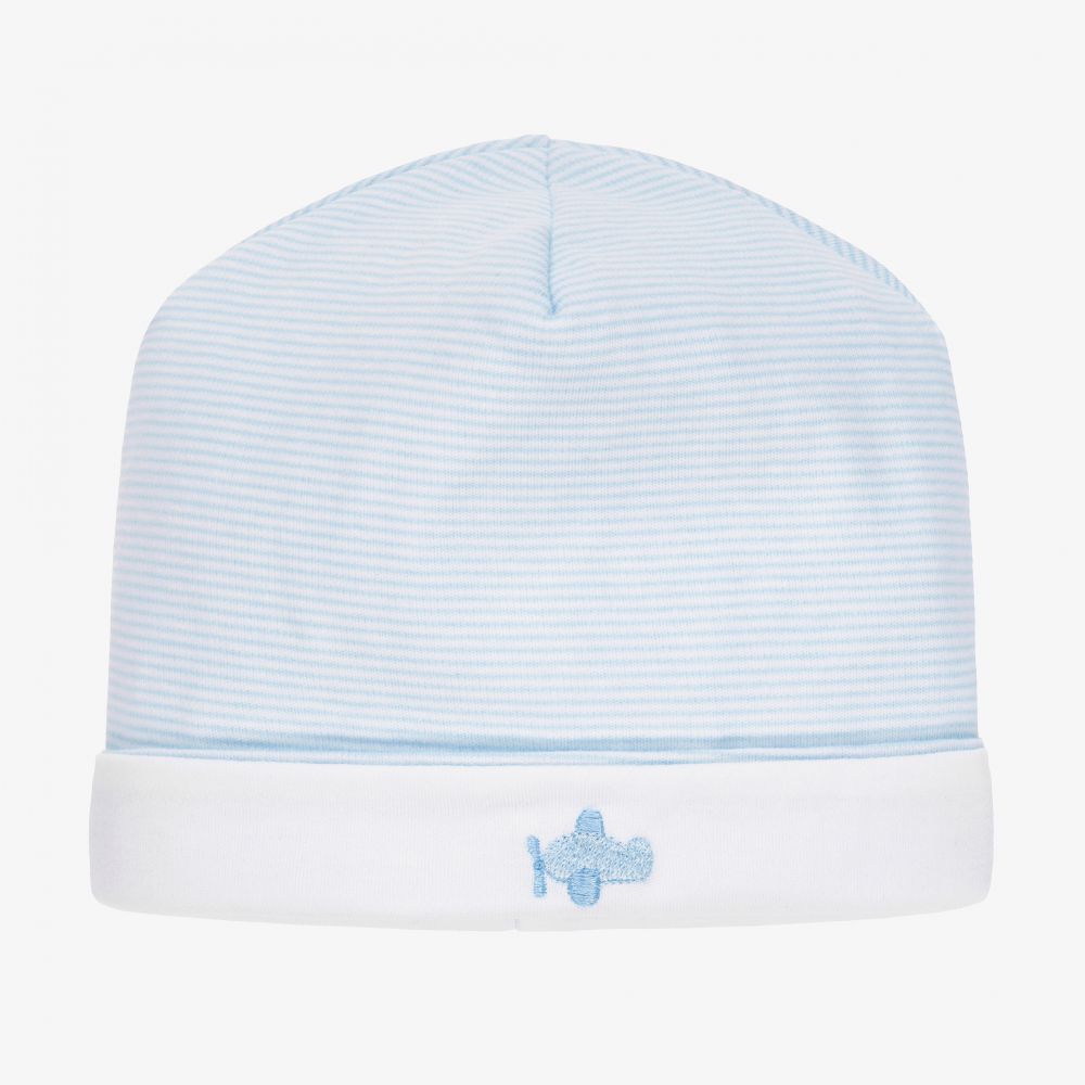 Kissy Kissy - Bonnet bleu en coton Pima Avion | Childrensalon