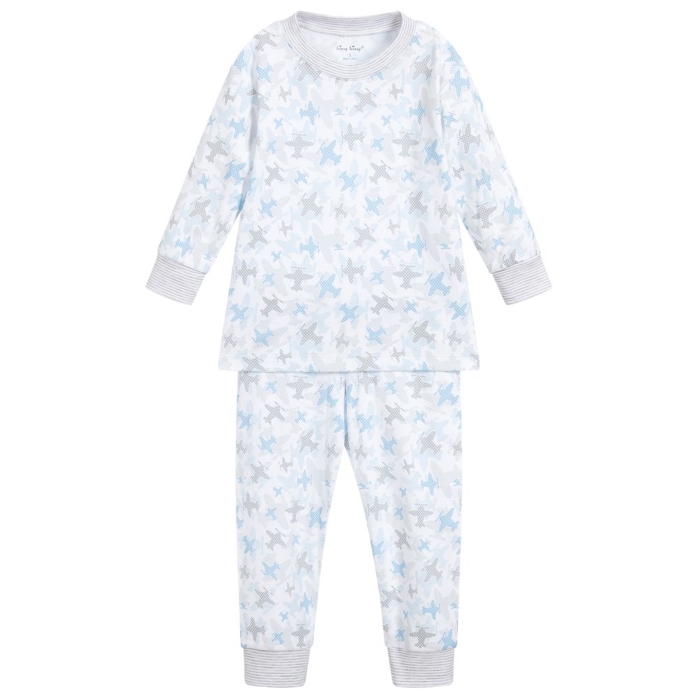 Kissy Kissy-Blue Pima Cotton Pyjamas | Childrensalon Outlet