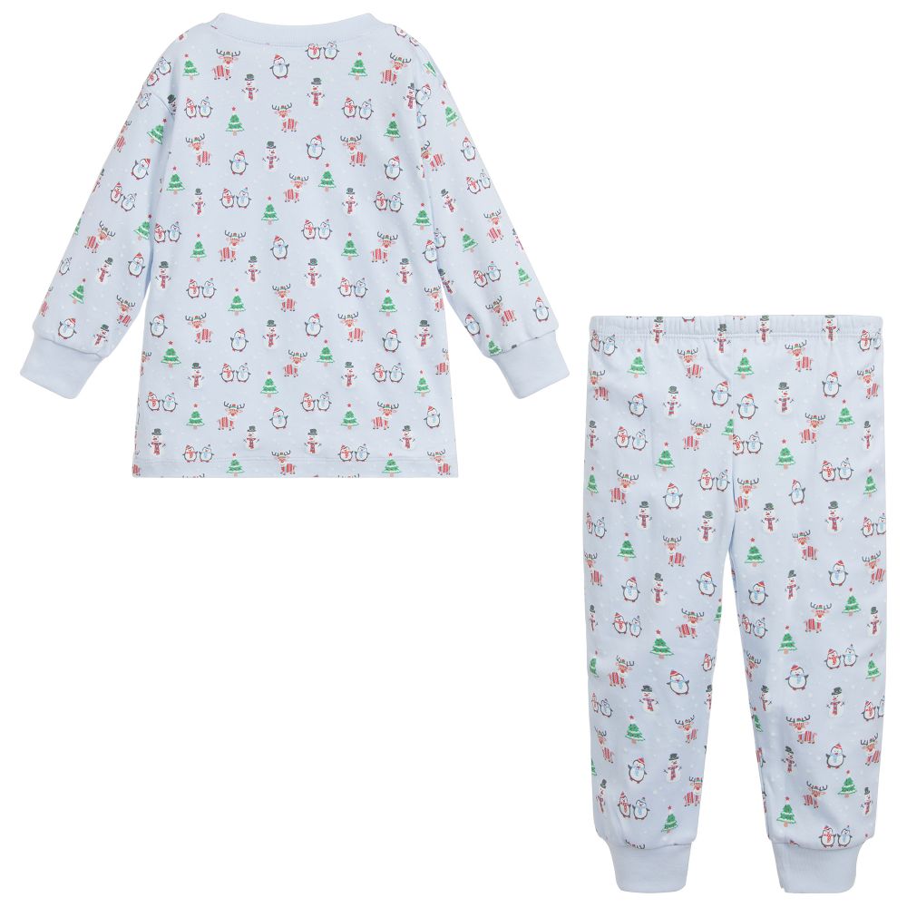 كيسي كيسي-بيجاما قطن بيما لون أزرق وأحمر | Childrensalon Outlet