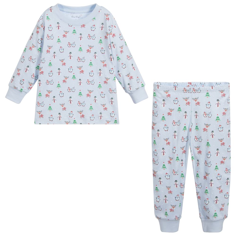 كيسي كيسي-بيجاما قطن بيما لون أزرق وأحمر | Childrensalon Outlet