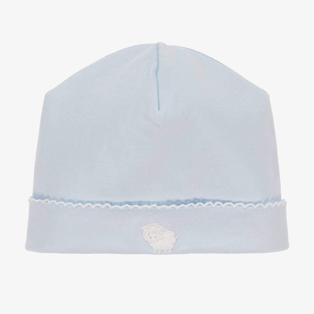 Kissy Kissy - Blue Pima Cotton Sweetest Sheep Hat | Childrensalon