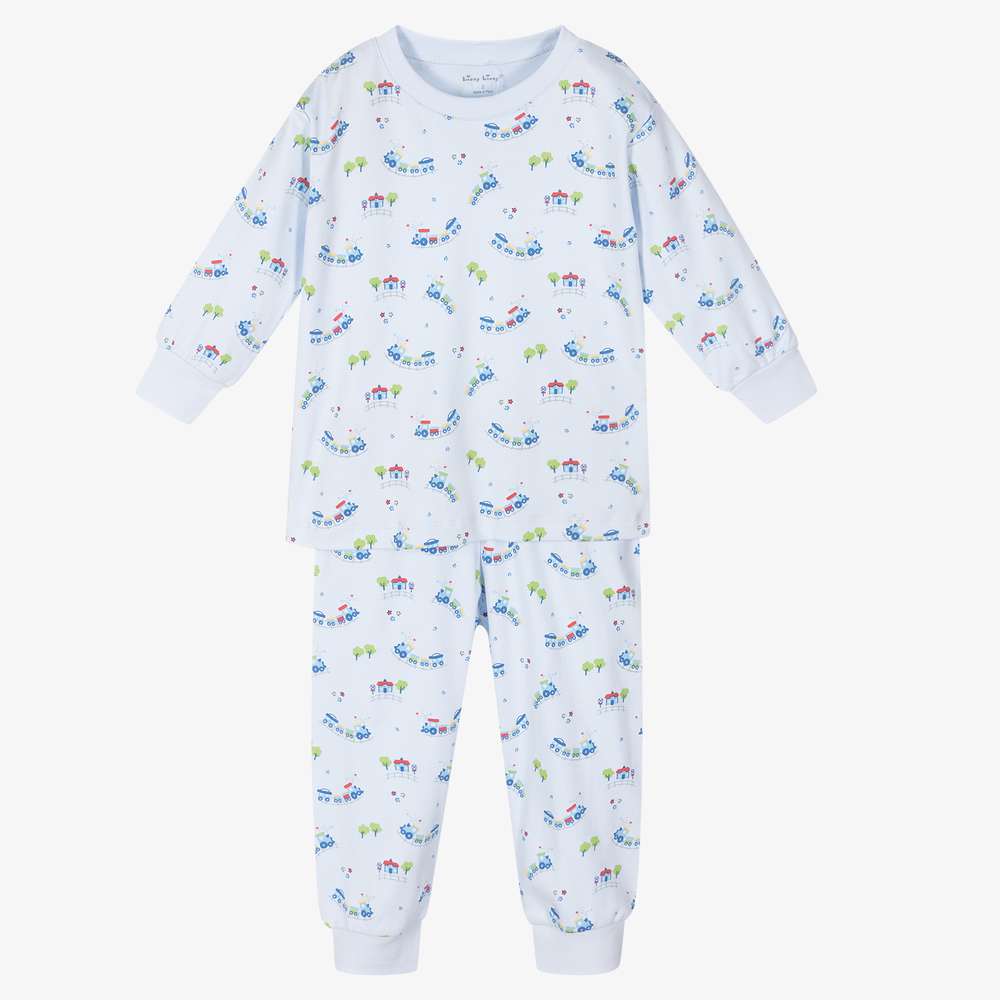 Kissy Kissy - Blue Rail Pima Cotton Pyjamas | Childrensalon